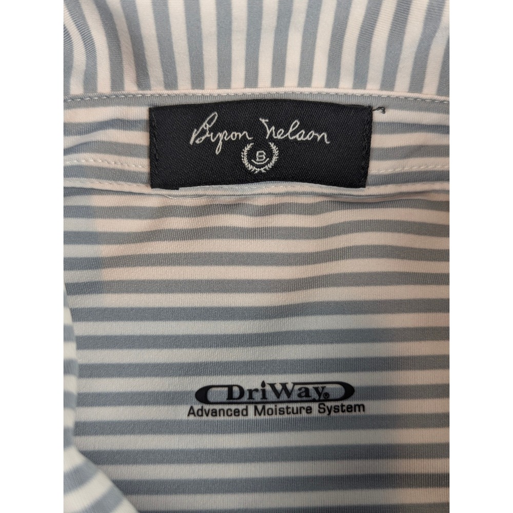 Byron Nelson Mens DriWay Striped Polo Shirt Heritage Harbour Golf Club Blue M - Picture 8 of 13